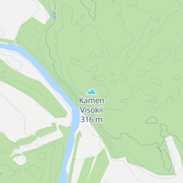 Map of Kamen Visokii