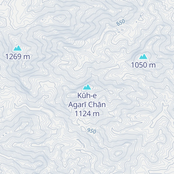 Map of Kūh-e Agarī Chān