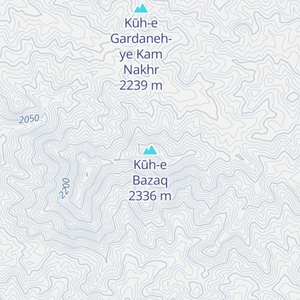 Map of Kūh-e Bazaq