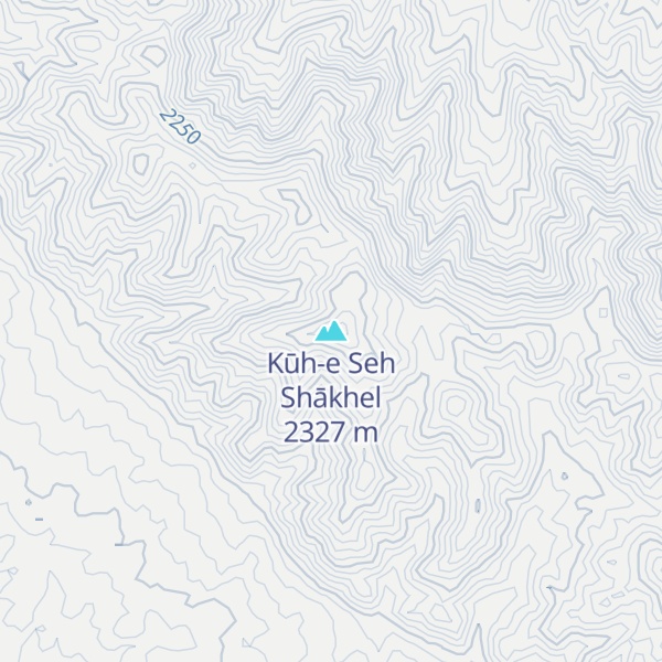 Map of Kūh-e Seh Shākhel