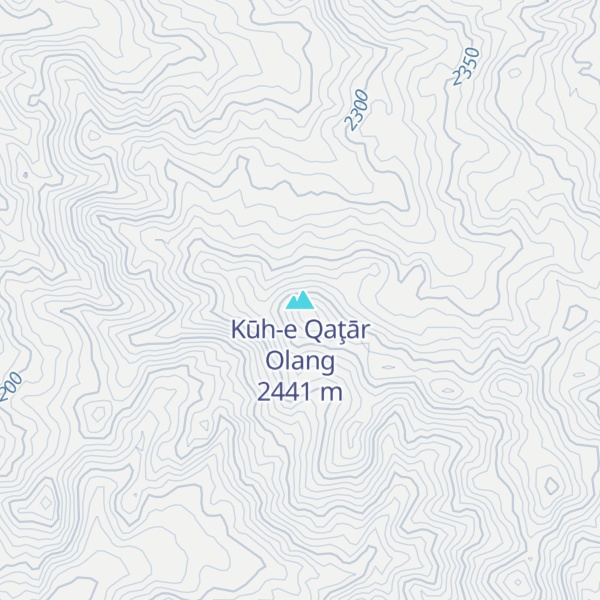 Map of Kūh-e Qaţār Olang