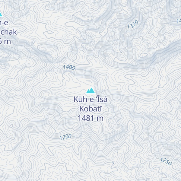 Map of Kūh-e ‘Īsá Kobatī