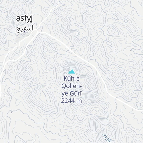 Map of Kūh-e Qolleh-ye Gūrī