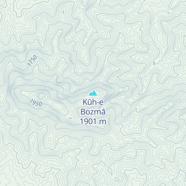 Map of Kūh-e Bozmā