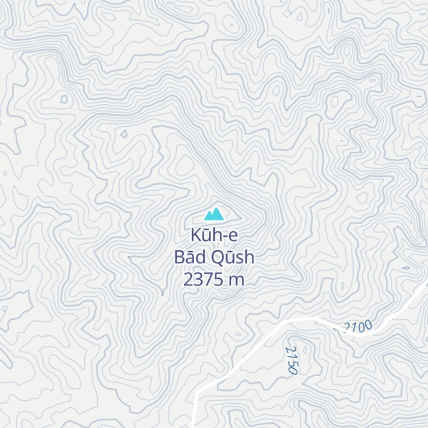 Map of Kūh-e Bād Qūsh