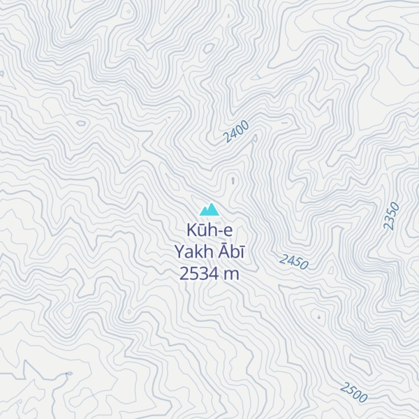 Map of Kūh-e Yakh Ābī