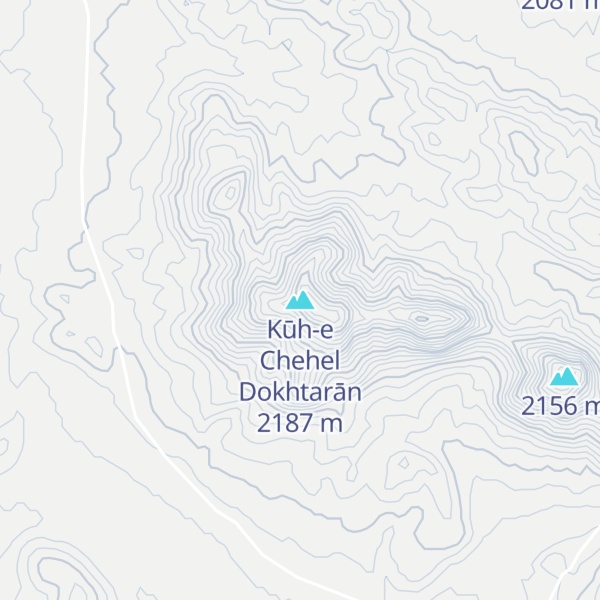 Map of Kūh-e Chehel Dokhtarān