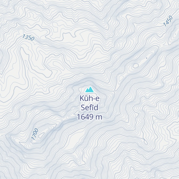Map of Kūh-e Sefīd