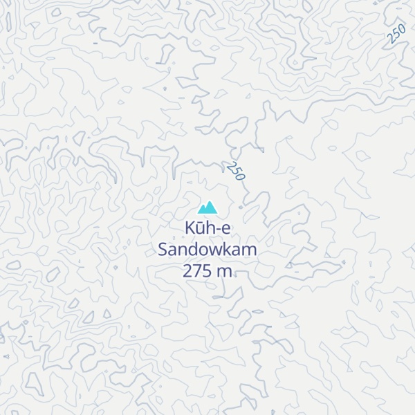 Map of Kūh-e Sandowkam