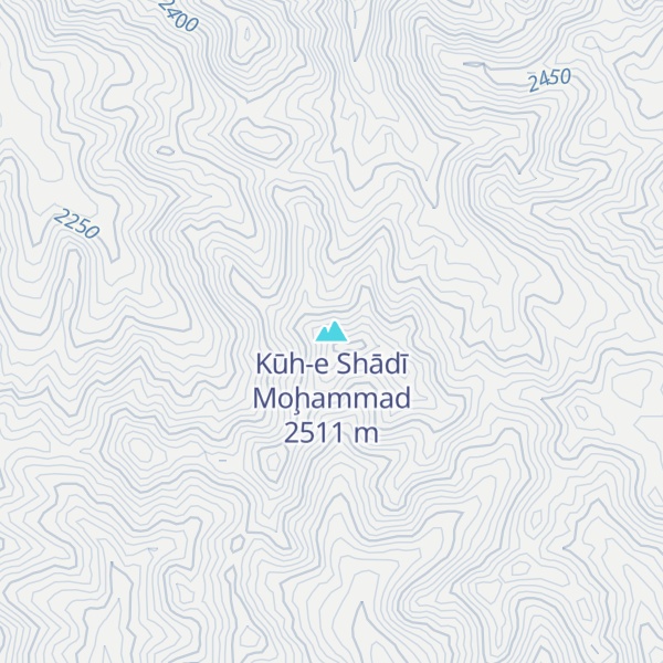 Map of Kūh-e Shādī Moḩammad