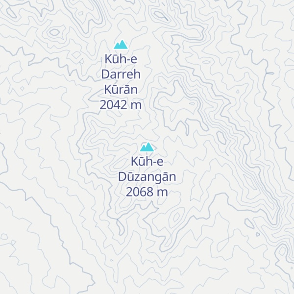 Map of Kūh-e Dūzangān
