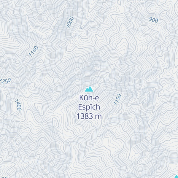 Map of Kūh-e Espīch