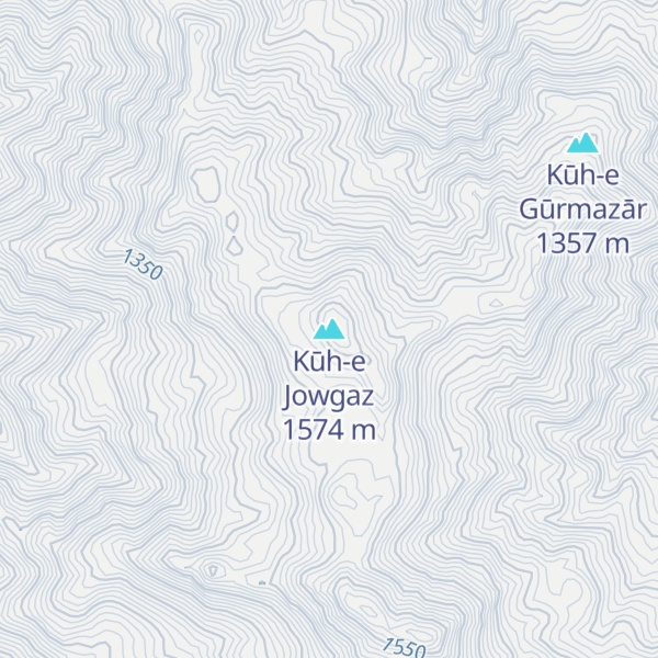 Map of Kūh-e Jowgaz
