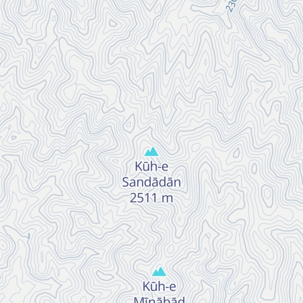 Map of Kūh-e Sandādān