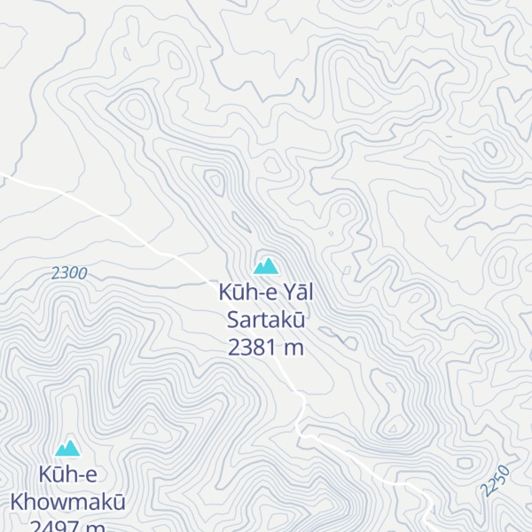 Map of Kūh-e Yāl Sartakū