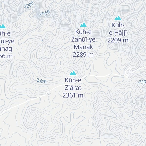 Map of Kūh-e Zīārat