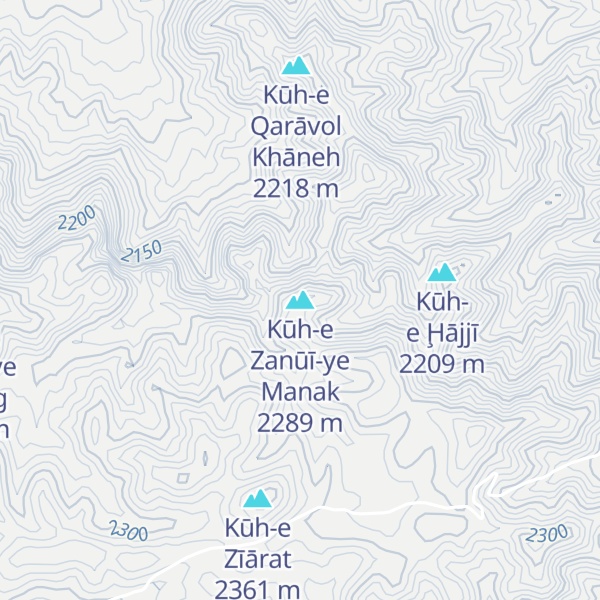 Map of Kūh-e Zanūī-ye Manak