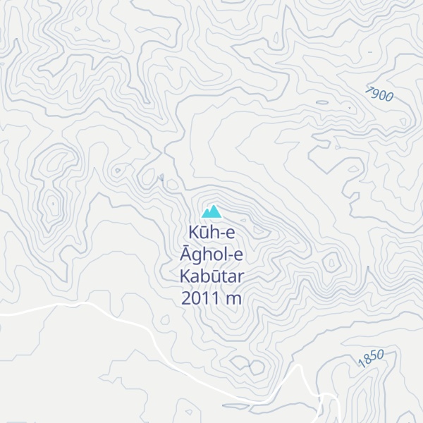 Map of Kūh-e Āghol-e Kabūtar