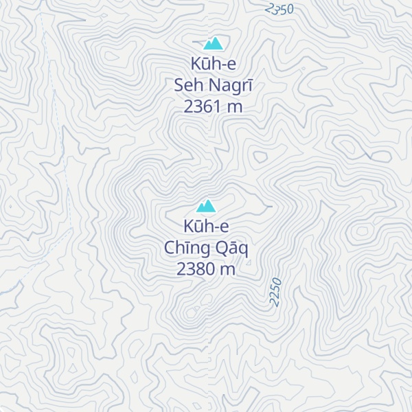 Map of Kūh-e Chīng Qāq
