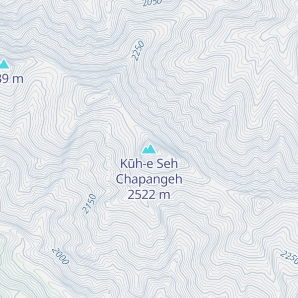 Map of Kūh-e Seh Chapangeh