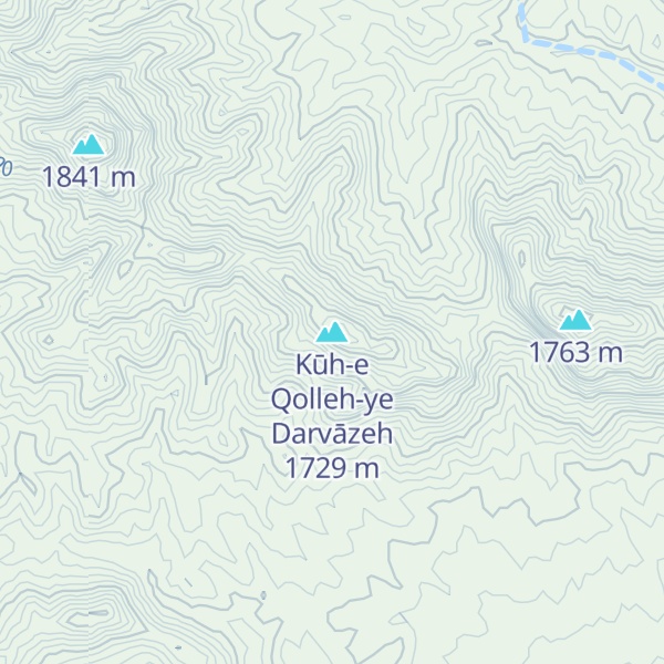 Map of Kūh-e Qolleh-ye Darvāzeh