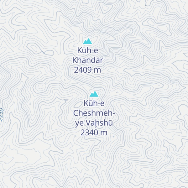 Map of Kūh-e Cheshmeh-ye Vaḩshū