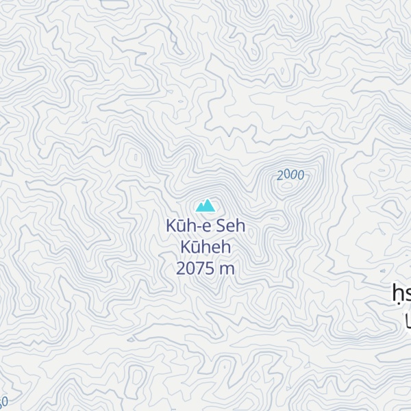 Map of Kūh-e Seh Kūheh