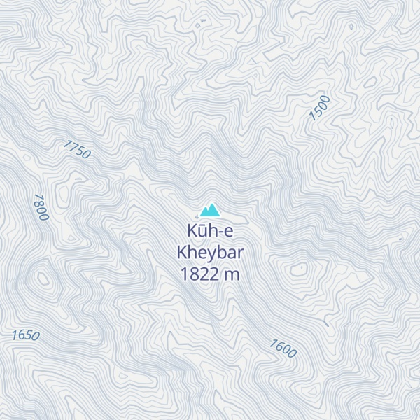 Map of Kūh-e Kheybar