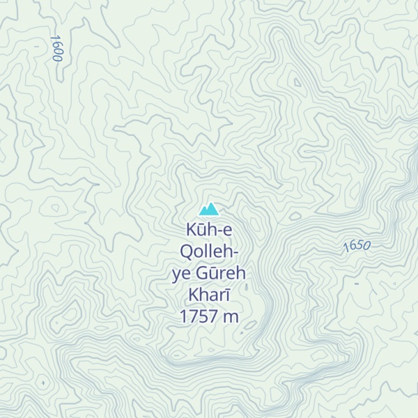 Map of Kūh-e Qolleh-ye Gūreh Kharī