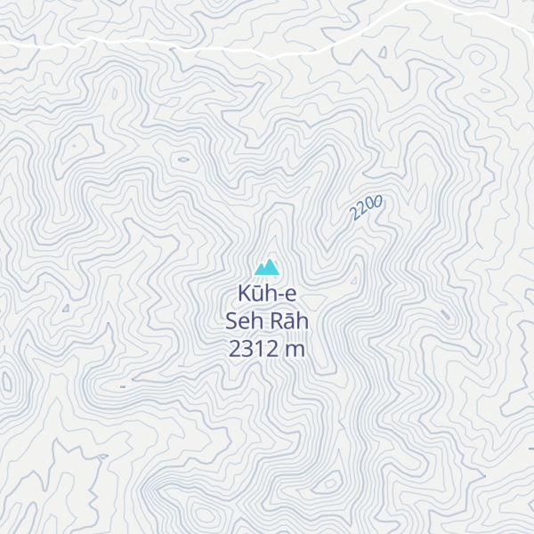 Map of Kūh-e Seh Rāh