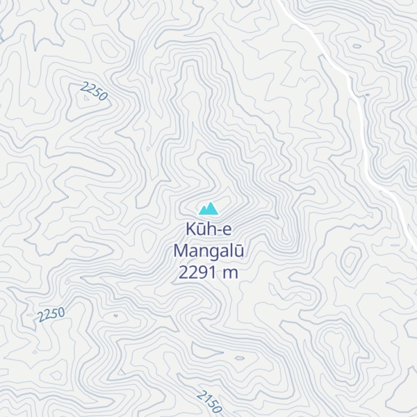 Map of Kūh-e Mangalū