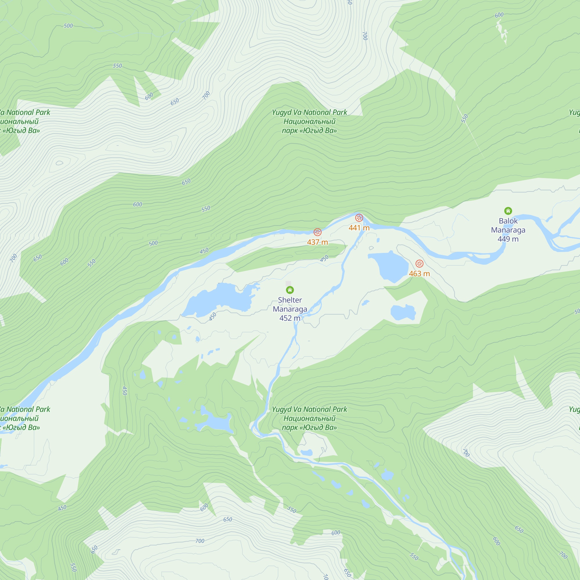 Shelter Manaraga map