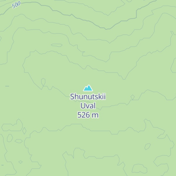 Map of Shunutskii Uval