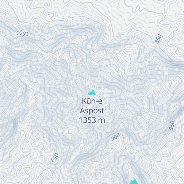 Map of Kūh-e Aspost