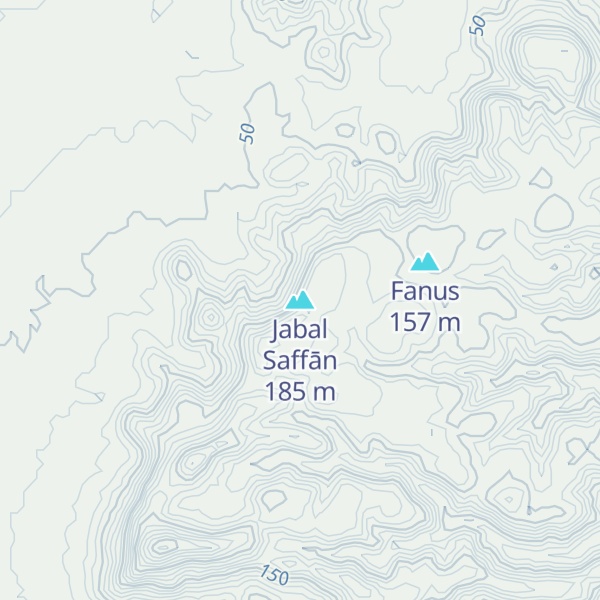 Map of Jabal Saffān