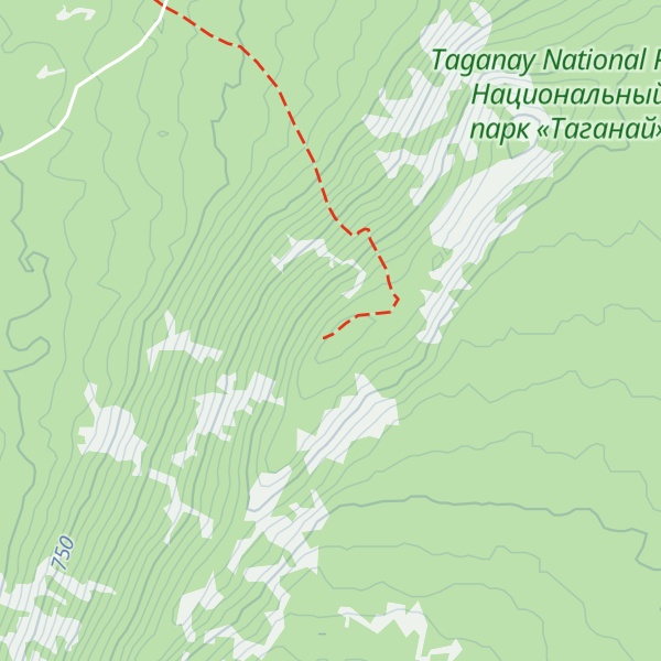 Map of Srednii Taganai