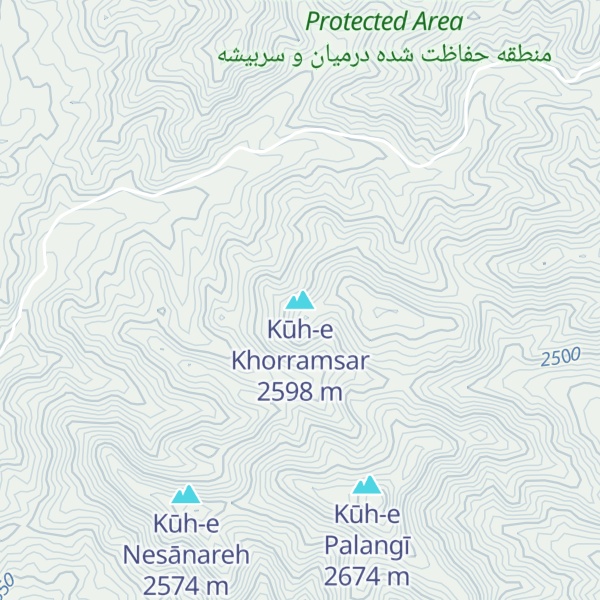 Map of Kūh-e Khorramsar