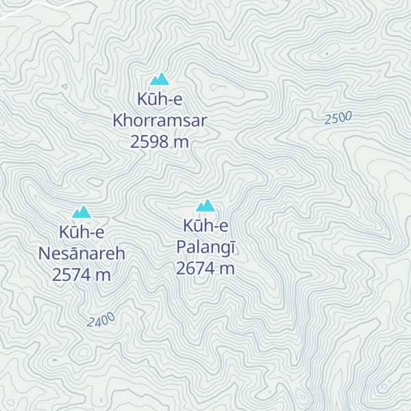 Map of Kūh-e Palangī