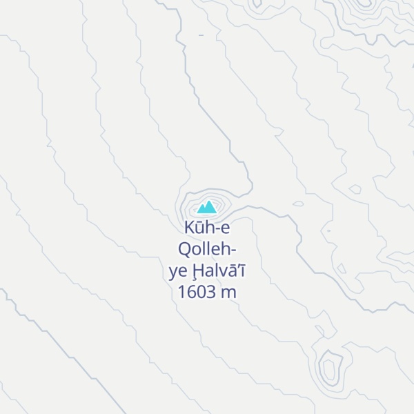 Map of Kūh-e Qolleh-ye Ḩalvā’ī