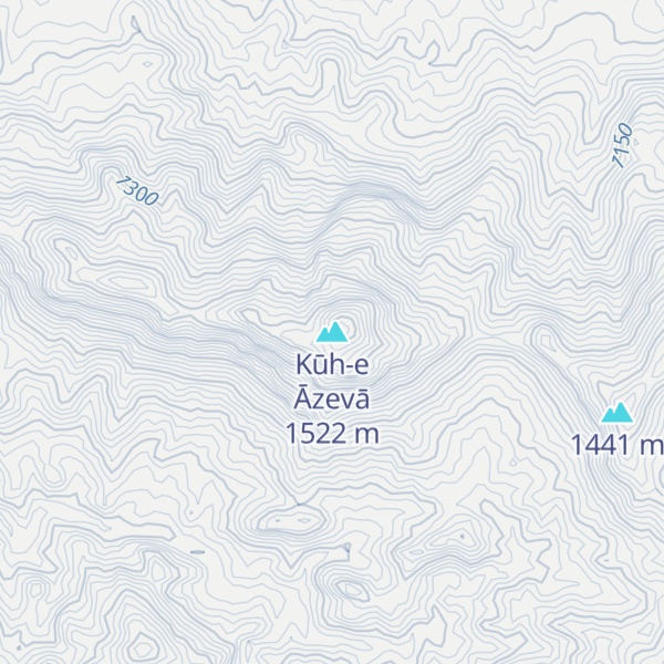 Map of Kūh-e Āzevā