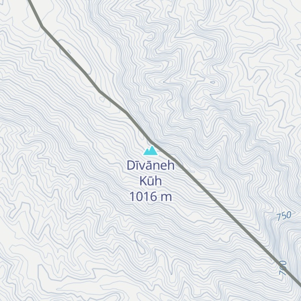 Map of Dīvāneh Kūh