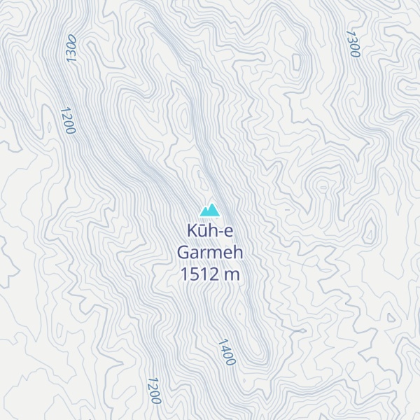 Map of Kūh-e Garmeh