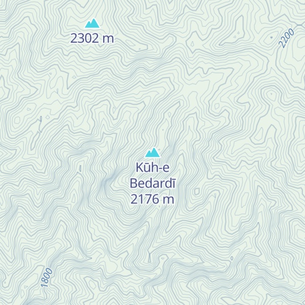 Map of Kūh-e Bedardī