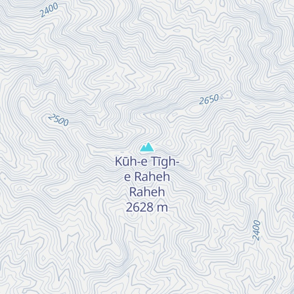 Map of Kūh-e Tīgh-e Raheh Raheh