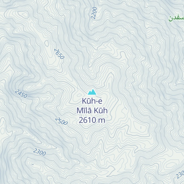 Map of Kūh-e Mīlā Kūh