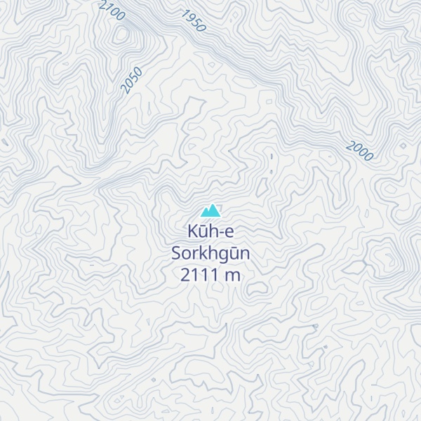 Map of Kūh-e Sorkhgūn