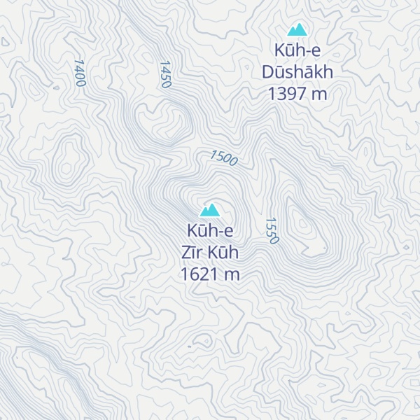 Map of Kūh-e Zīr Kūh