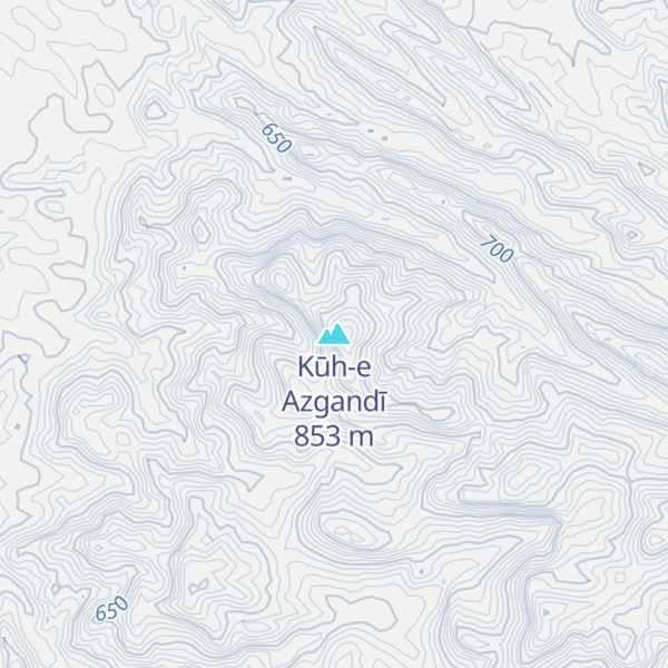 Map of Kūh-e Azgandī