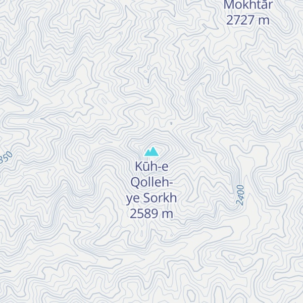 Map of Kūh-e Qolleh-ye Sorkh