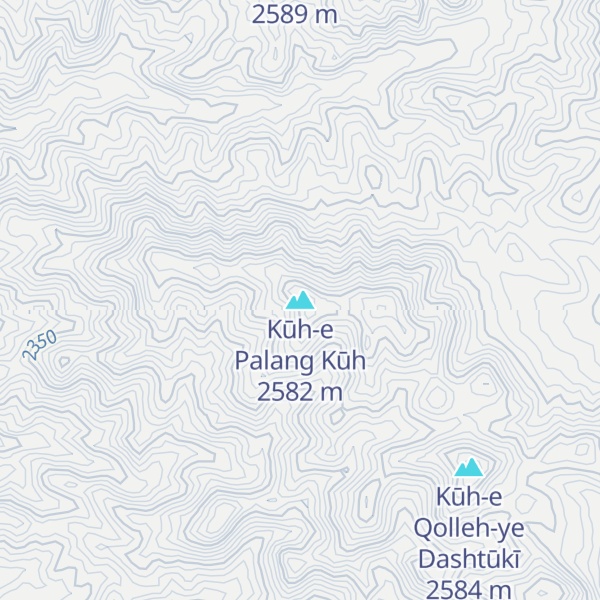 Map of Kūh-e Palang Kūh